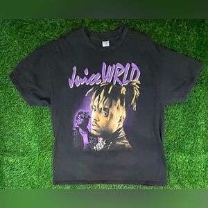 Teestyled Value Juice WRLD Black and Purple T-Shirt EMO GRUNGE Aesthetic Mens XL